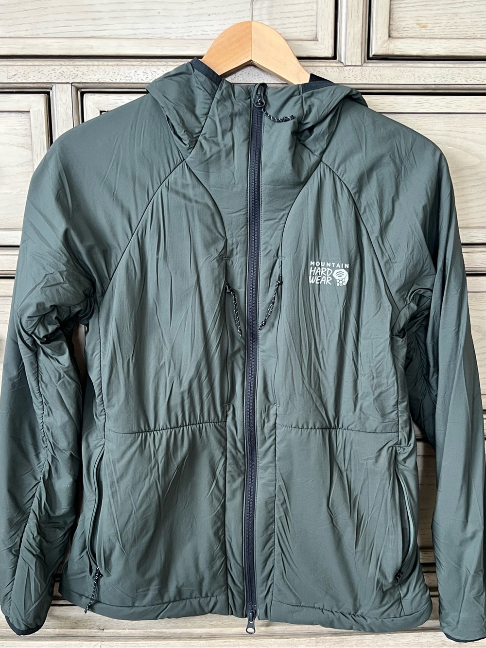 Mountain Hardwear Olive Green Lightweight Hooded Jacket